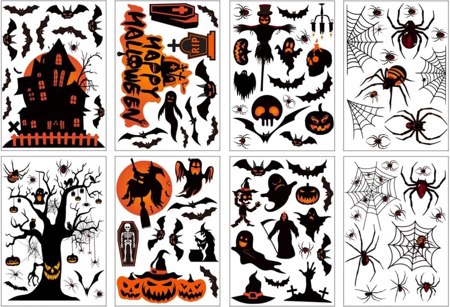 Halloween Window Stickers Set — 98 pcs